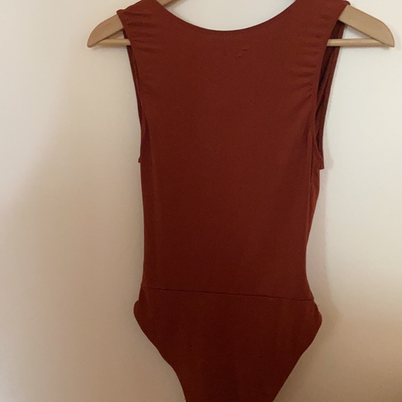 UO out from under Remy Wrap Bodysuit in Rust - Picture 10 of 10